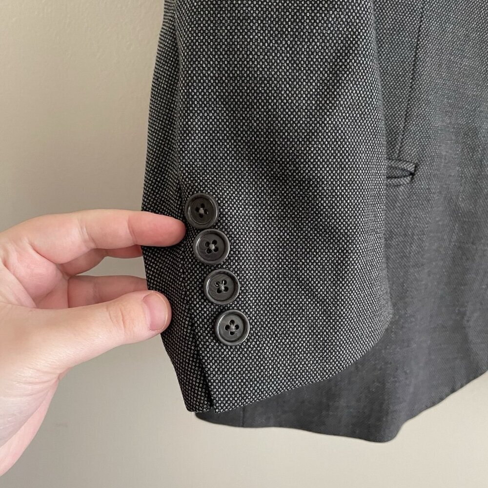 Brooks Brothers Men SZ 42S Black/Gray Wool Blend 2-Btn Sport Coat Blazer Jacket - Picture 5 of 13